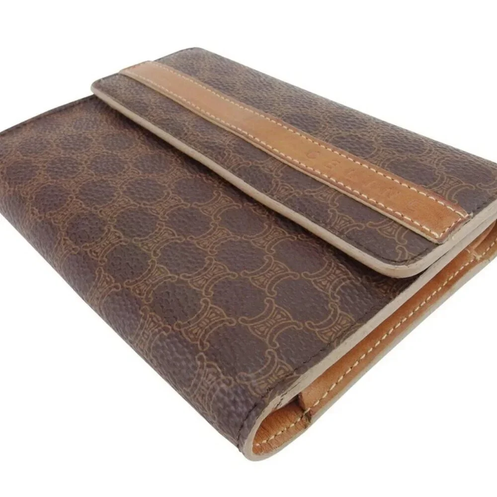 CELINE Tri-fold wallet Brown beige Women Authentic secondhand - Picture 2 of 8